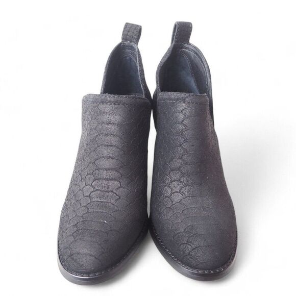 Jeffrey Campbell Rosalee Suede Snake Ankle Booties Black Women's 6M - Picture 3 of 10